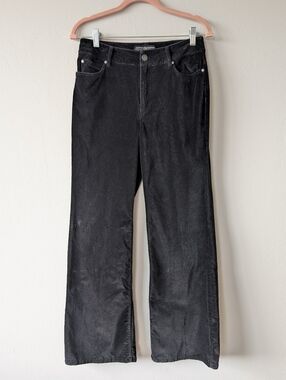 Peruvian Connection Black Soft Velvet Wide-Leg Pants Size 6